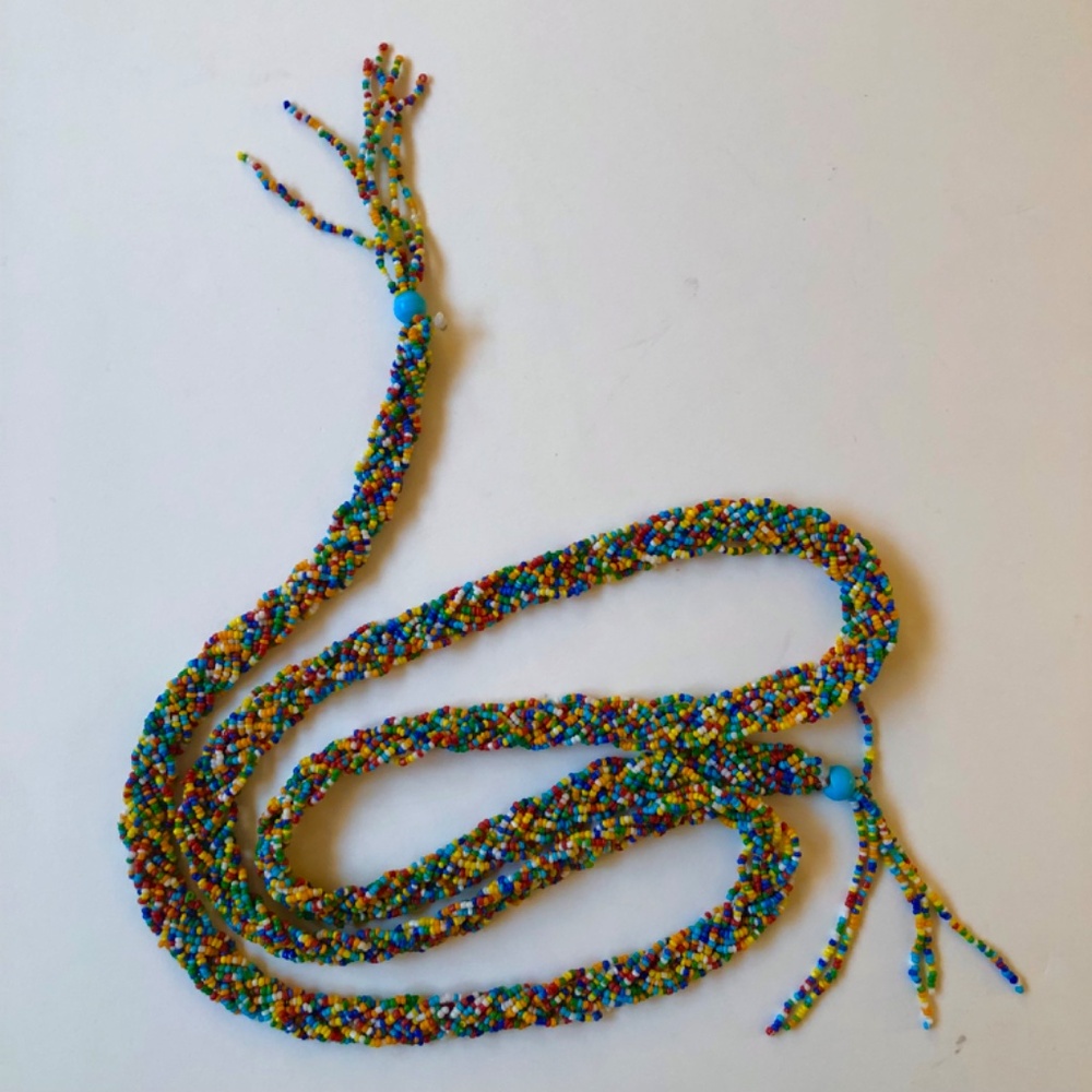 Beaded & Braided Belt/Neckwear, Multicolored - Picture 6 of 10